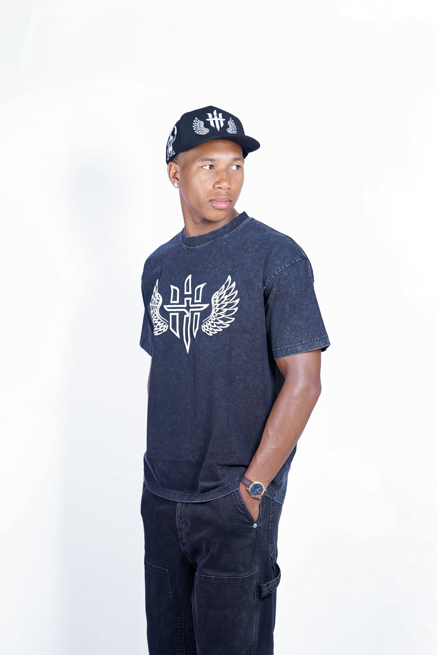 PUFF WINGS TEE BLK