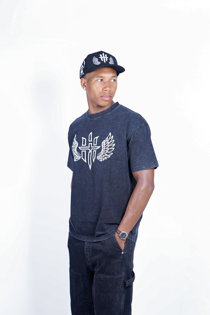 PUFF WINGS TEE BLK