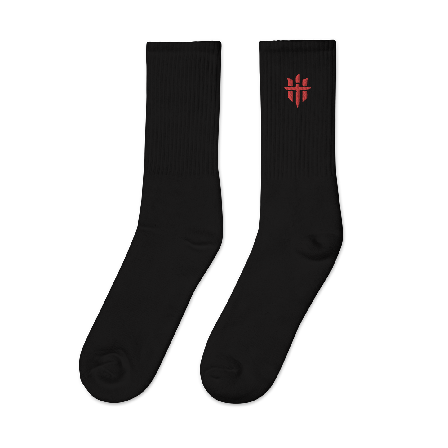 BLACK/RED LOGO SOCKS