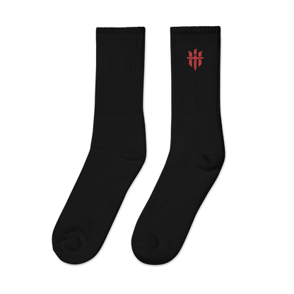 BLACK/RED LOGO SOCKS