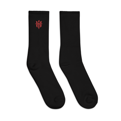 BLACK/RED LOGO SOCKS