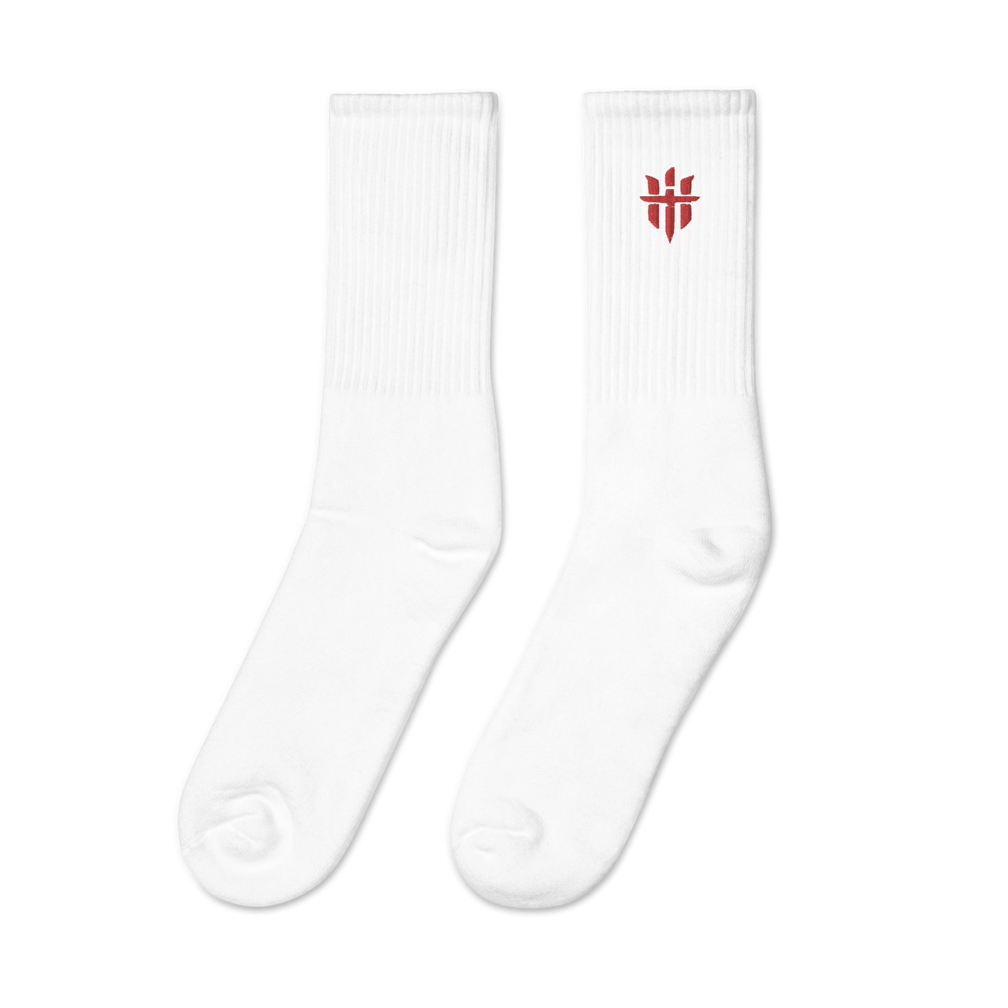 WHITE/RED LOGO SOCKS